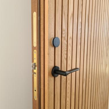 SALTO AE Fusion on design wooden door